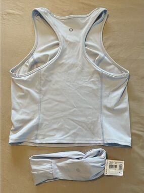 lululemon athletica Nulux Racerback Cropped Run Tank with Matching Headband
